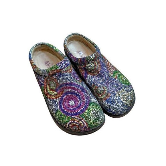 Alegria Kayla Bullseye Rainbow KAY-387 Mules Slip On Shoes Womens's Size 37 US 6 - Picture 1 of 10